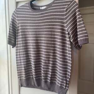 H&M Womens Brown Striped Acrylic Blend Sweater Shirt SzL